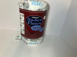 JoAnn Essentials No-Sew Fleece Throw Kit Elephant Mom And Dad - Picture 1 of 5