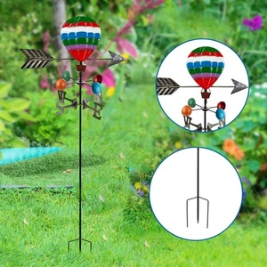 Hot Air Balloon Weathervane Yard Decor Weather Vane for Courtyard Farm Lawn - Picture 1 of 7