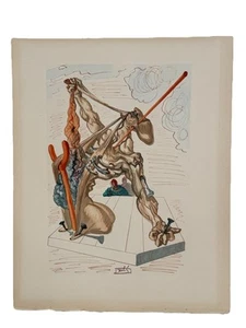 Salvador Dali Holzschnitt Druck, signiert im Block, Inferno 29 FALSIFIERS COA ungerahmt - Bild 1 von 10