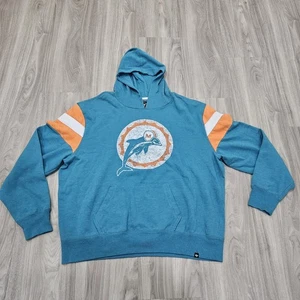 Miami Dolphins Hoodie Herren 3XL 47 Brand Teal Logo Pullover Football NFL - Bild 1 von 8