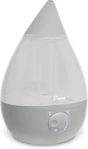 Ultrasonic Teardrop Cool Mist Humidifier 1 Gal Automatic Shut-Off Grey - Picture 1 of 12
