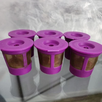 6 Pack Reusable Refillable Single K-Cups Coffee Filter Pod System Fit Keurig 2.0 - Imagem 1 de 2
