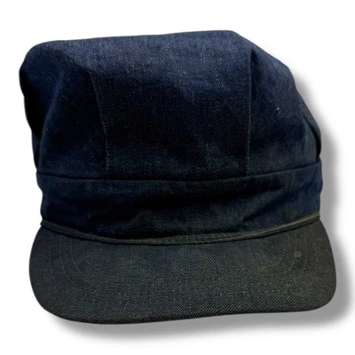 Sombrero conductor de mezclilla vintage sin marca años 60 70 ropa de trabajo desgastado  Foto 1 de 4