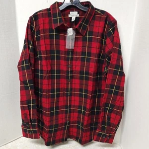 L.L. Camisa Bean 100% Algodón Franela a Cuadros Ligeramente Ajustada con Botones XL Nueva - Imagen 1 de 7