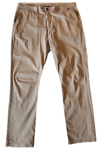 Pantalones Travis Mathews Rendimiento Elastizados Golf Preppy Chinos Caqui Tostado Talla 38 LEER - Imagen 1 de 12