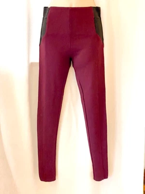 WOMENS RIVER ISLAND SIZE 10 PLUM STRETCHY SKINNY LEGGING TROUSERS - Image 1 of 4