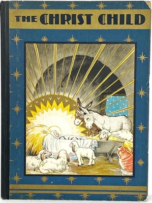 JESUS NATIVITY Christ Child BIBLE PROPHECY Antique GOD Genealogy MODERN ART DECO Foto 1 de 4