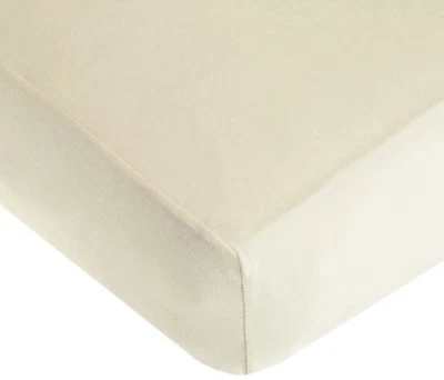 American Baby Co. Supreme 100% Cotton Fitted Crib Sheet 52x28" - Cream - Image 1 of 4