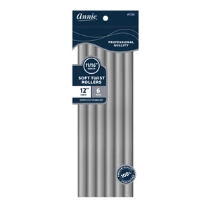 Annie Soft Twist Roller 11/16 Zoll, 6 Stück 12 Zoll, grau #1258 (3er Pack) - Bild 1 von 1