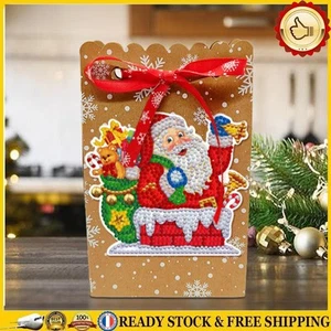 8pcs Christmas Diamond Painting Gift Bags for Cookies Candy Gifts and Snacks (A) - Bild 1 von 10
