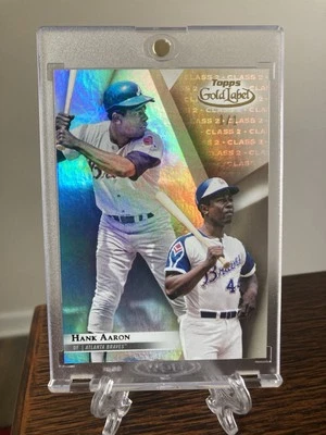 2018 Topps GOLD LABEL C2 GOLD SSP Hank Aaron GOAT HOF True One Of One 1/1 RARE - Image 1 of 4