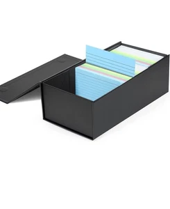 C9.3X5 Index Card Holder Card File Box Organizer, Hold 1200 3X5-Inch Flash Cards - Picture 1 of 7