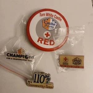 White Castle 4 Charity/Rotes Kreuz Sammlerstücke Anstecknadeln - Bild 1 von 2