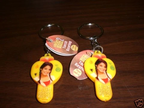 Two Gabriella High School Musical 2 Torch Light Keyring yellow Cover