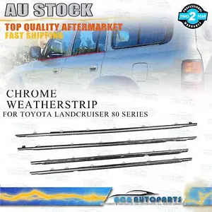 Outer Door Rubber Weather Window Seal For Toyota Landcruiser 80 Series Chrome - Picture 1 of 4