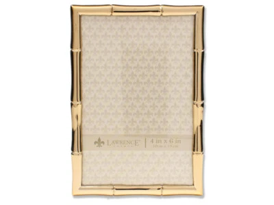 Marco de bambú de metal dorado Lawrence para fotos de 4x6 (mismo envío cualquier cantidad) Foto 1 de 3