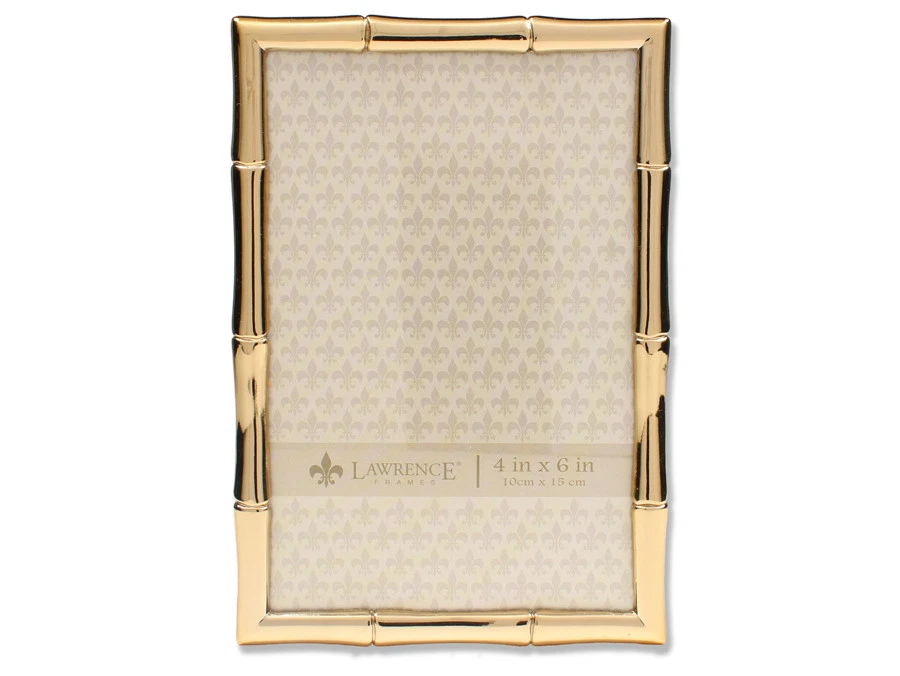 Lawrence Frames Bamboo Design Metal Frame 4x6 Gold
