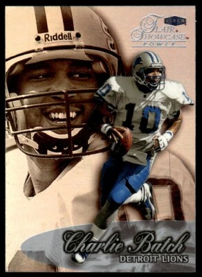 1999 FLAIR SHOWCASE POWER ROW 1 Charlie Batch Detroit Lions #3 - Image 1 of 2