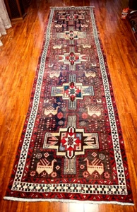 Exquisiter 1960er Jahre authentisch Vintage neuwertig handgeknüpfter Läufer 13 x 4 Fuß - Bild 1 von 6