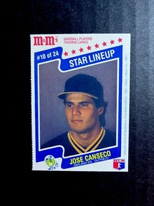 Jose Canseco 1987 M&M's Star Lineup #10 Oakland Athletics - Picture 1 of 2