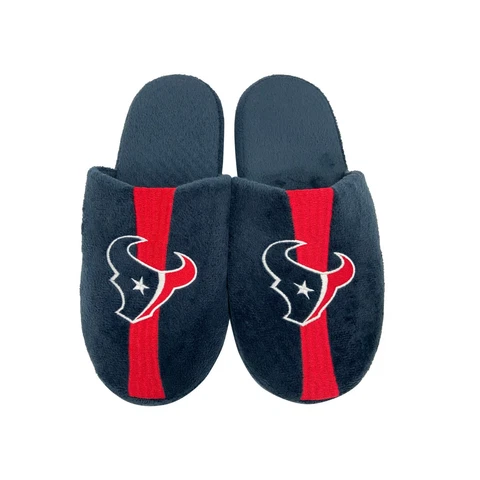 Houston Texans NFL Men's Team Stripe Slipper, 3 Sizes Available, FREE SHIP Cover