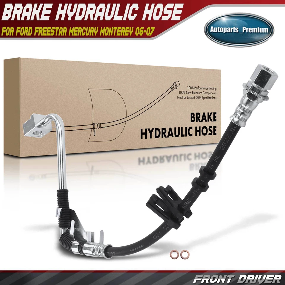Manguera hidráulica de freno delantero izquierdo nueva para Ford Freestar Mercury Monterey 2006-2007 Foto 1 de 4
