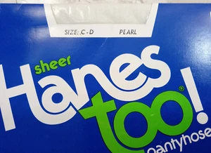 Pantimedias transparentes Hanes Too años 80 sandalia talla 117 CD perla vintage 1984 - Imagen 1 de 9