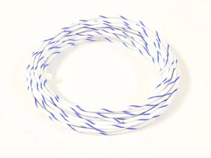 AUTOMOTIVE WIRE 12 GAUGE HIGH TEMP GXL COPPER WIRE WHITE BLUE STRIPE 100' U.S.A - Picture 1 of 1