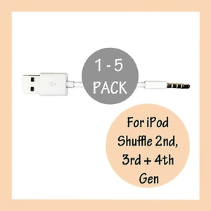 USB Data Sync Charger Adapter Cable 3.5mm for Apple iPod Shuffle 2nd 3rd 4th Gen - Picture 1 of 15