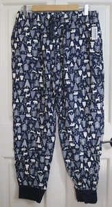 NWT Old Navy Blue Lounge Pants Womens Size M 31x27.5 Pockets Drawstring 85-28081 - Picture 1 of 6
