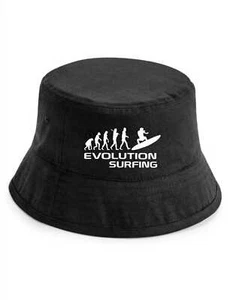 Evolution Of Surfing Bucket Hat Water Sports Gift For Men & Ladies - Picture 1 of 7