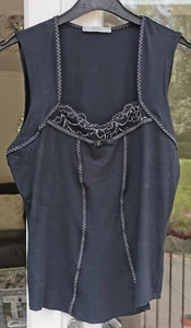 An attractive Black size 12 Ladies sleeveless top by Marks and Spencer - Picture 1 of 2