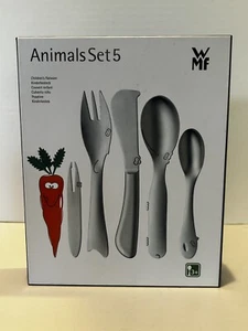WMF Kinderbesteck Animals Childrens 5 pc Stainless Cutlery Flatware New - Picture 1 of 3
