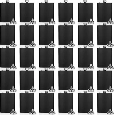 Juego de 30 frascos de cadera frasco de licor de acero inoxidable con fuga de metal embudo Foto 1 de 4