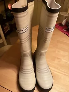Women’s White Striped Smith & Hawken Size 7 Pre-owned Boots - Picture 1 of 6