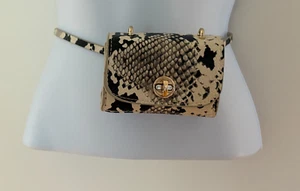 ZARA Faux Schlangenleder Leder Python Mini Gürteltasche verstellbar mit Schulterkette - Bild 1 von 13