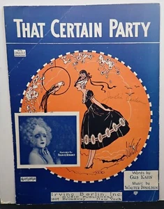 That Certain Party - Gus Kahn & Walter Donaldson - Sheet Music 1925 - Picture 1 of 6