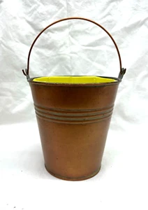 Cubo de hojalata Coppertone cónico con mango y forro 5" T x 4 1/2" W NUEVO (J53A) - Imagen 1 de 7