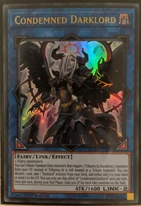 YuGiOh Condemned Darklord Ultra Rare 1st Edition DUOV-EN006 NM - Foto 1 di 1