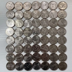 1999-2009 P&D  US STATE & TERRITORY QUARTERS - COMPLETE BU UNC SET-112 COINS - Picture 1 of 7