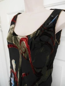 Vestido Estilo Vaina Flocada Terciopelo Marca Colección Gala Excelente Gatsby Talla S - Imagen 1 de 9