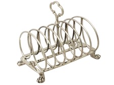 Sterling Silver Toast/Letter Rack - Antique Victorian