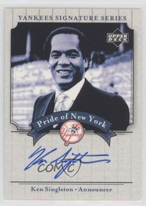 2003 Upper Deck Yankees Signature Series Pride of New York Ken Singleton Auto