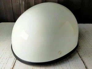 Motorcycle Half Helmet Beanie Cap XL 61-62cm White NEW For Scooter From Japan - Picture 1 of 6