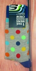 MENS SKECHERS POLKA DOTS SOCKS (SHOE SIZE 6-12) - Picture 1 of 1