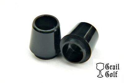 Grail 高尔夫全新 PREM 黑色“组合”铁杆 FERRULES PARALLEL 0.370 .50 0.550OD 批量 — 第 1/2 张图片