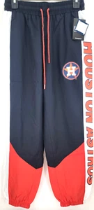 NEW Houston Astros New Era Navy Pockets Drawstring Windbreaker Pants Women's S - Picture 1 of 9