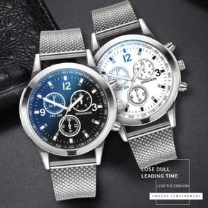 Men's Luxury Quartz Watches Stainless Steel Dial Casual Bracele Wrist Wates - Picture 1 of 16
