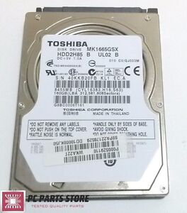 DISQUE DUR Toshiba 160 Go 2,5 pouces MK1665GSX D2H85 B UL02 B G002641A RÉPARATION DE PIÈCES DE PCB 