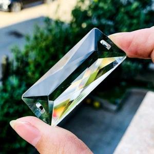 Lámpara de araña colgante rectangular de cristal con prisma facetado Suncatcher Feng Shui de 10 piezas  - Imagen 1 de 6